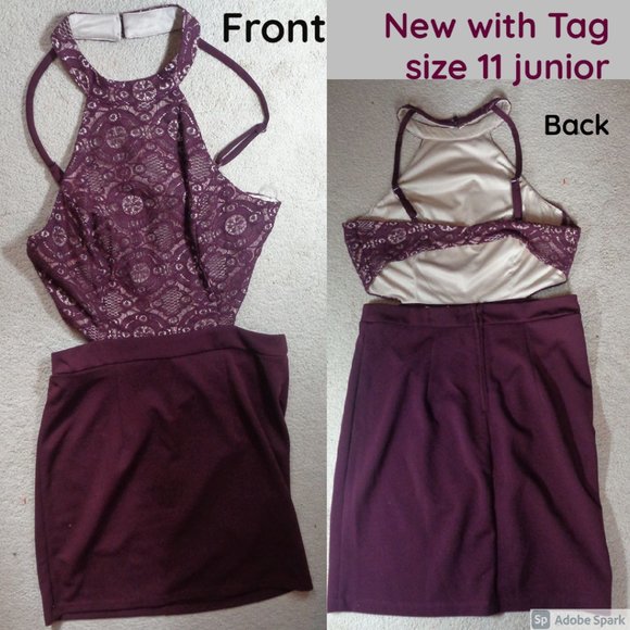 3/$45 Speechless dress w lace & cut outs party night out dress size 11 - Picture 15 of 16